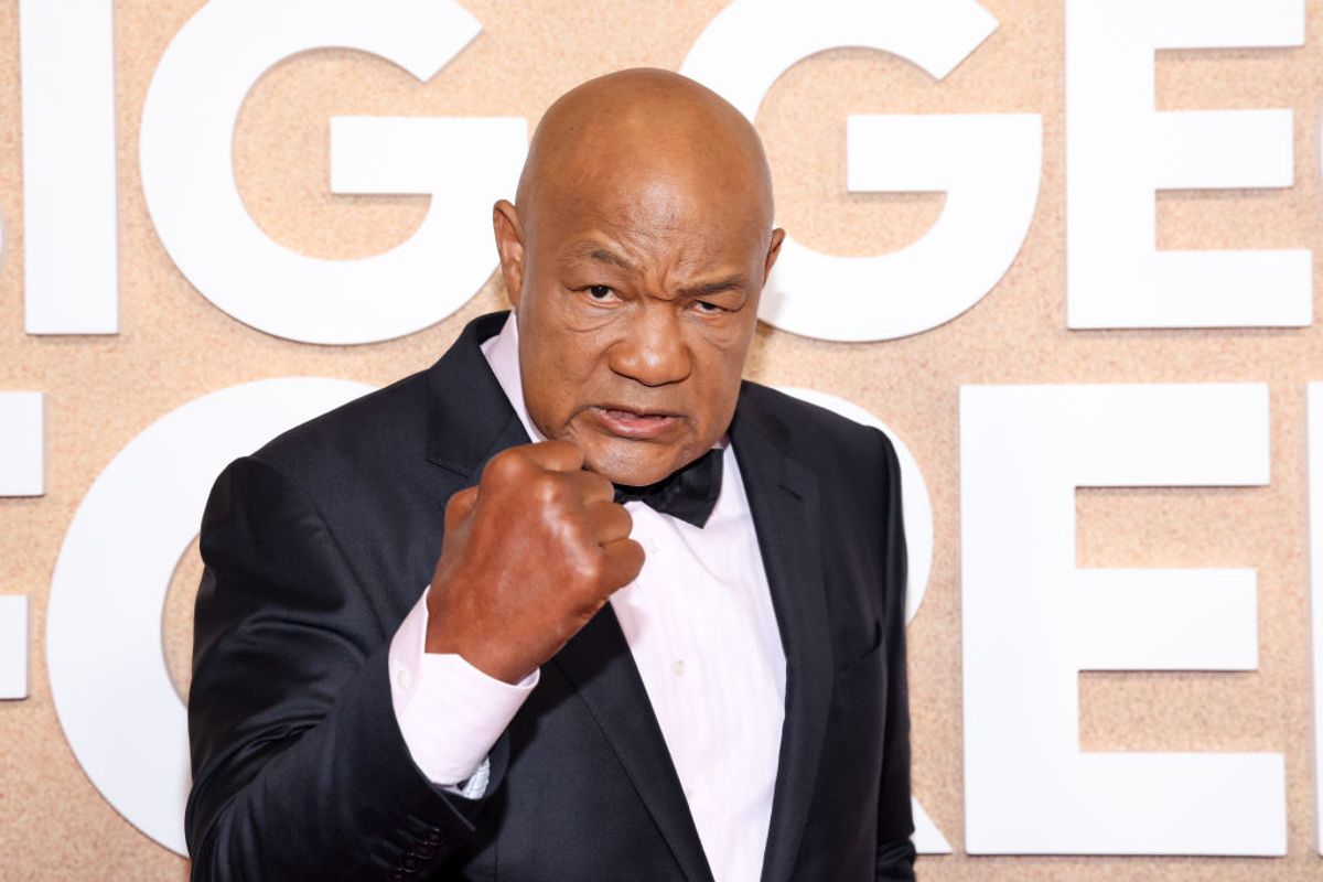 George Foreman at the premiere of "Big George Foreman" held at Regal L.A. Live on April 26, 2023 in Los Angeles, California. (Mark Von Holden/Variety via Getty Images)