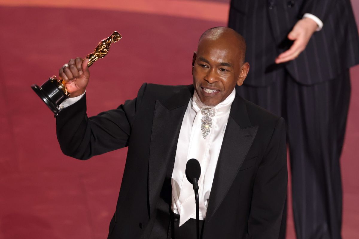 Paul Tazewell accepts the Costume Design award for "Wicked" onstage during the 97th Annual Oscars at Dolby Theatre on March 02, 2025, in Hollywood, California. (Kevin Winter/Getty Images)