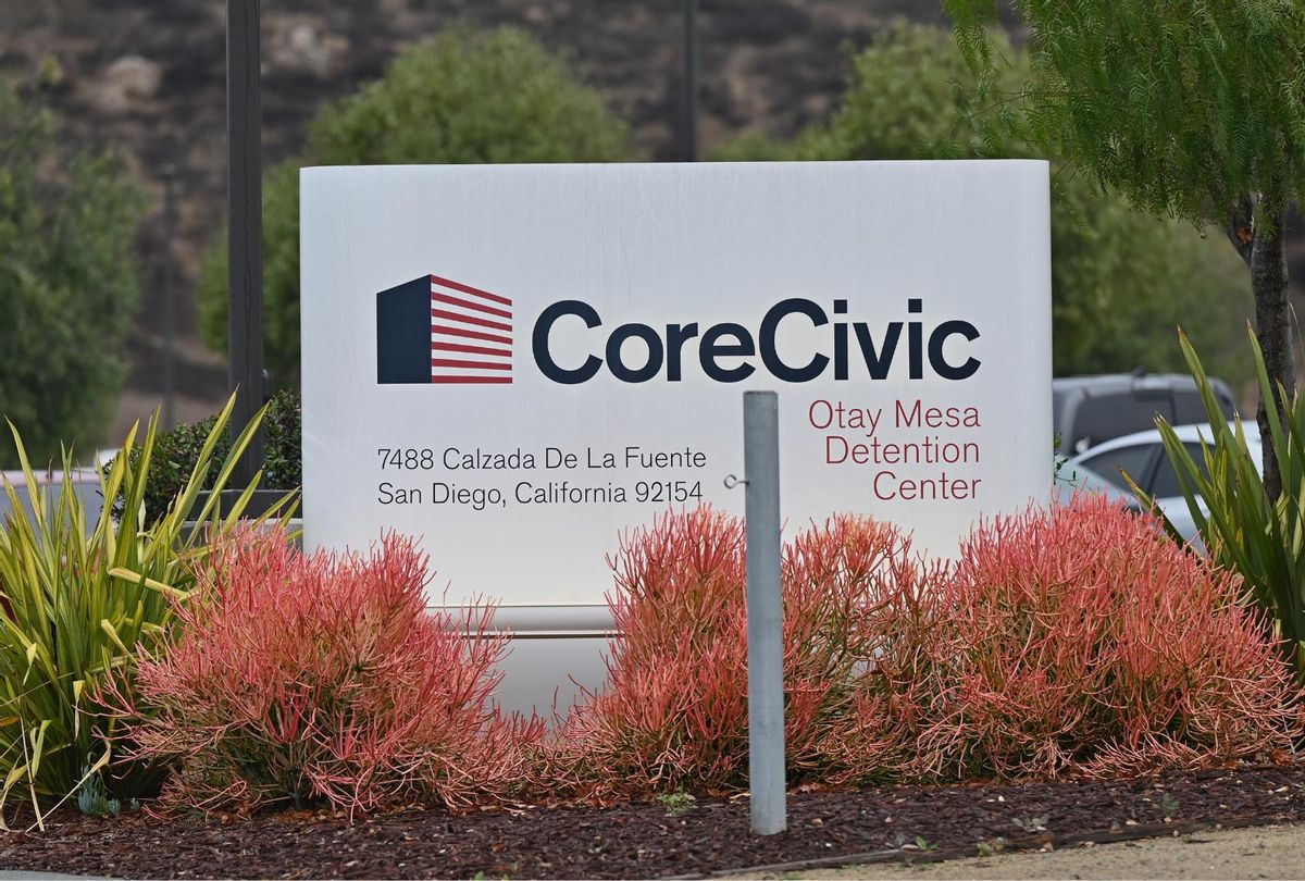 A view of the CoreCivic Otay Mesa Detention Center in San Diego, California, United States on February 07, 2025. (Carlos Moreno/Anadolu via Getty Images)