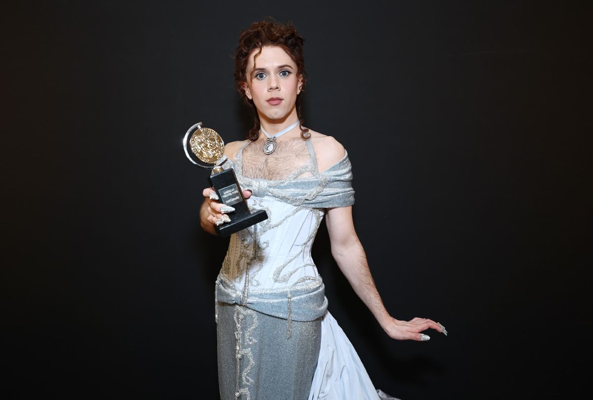 Cole Escola poses with their award for Best Performance by an Actor in a Leading Role in a Play for "Oh, Mary!" during The 78th Annual Tony Awards on June 08, 2025. (Cindy Ord/Getty Images for Tony Awards Productions)