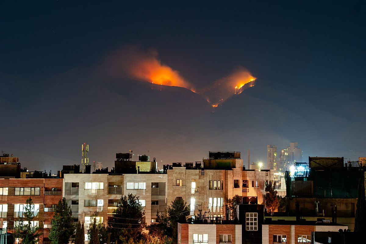 U.S. launches three coordinated missle attacks on Iranian military targets in overnight strikes on June 22, 2025. The Pentagon confirmed coordinated action with Israeli forces targeting nuclear-related sites. (HIROON / Contributor / Getty Images)