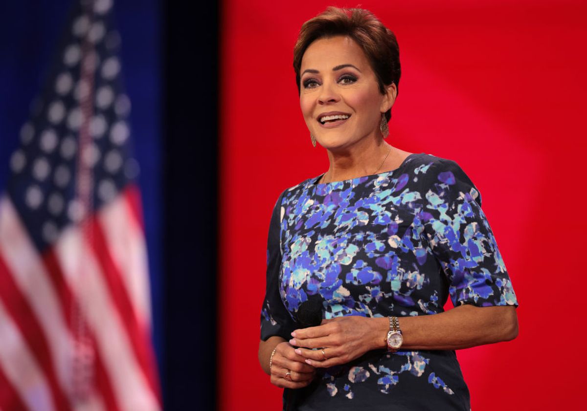 Senior Trump Adviser Kari Lake just axed 85% of media workers to fulfill a recent executive order. This included the historic radio outlet Voice of America. (Kayla Bartkowski / Getty Images)