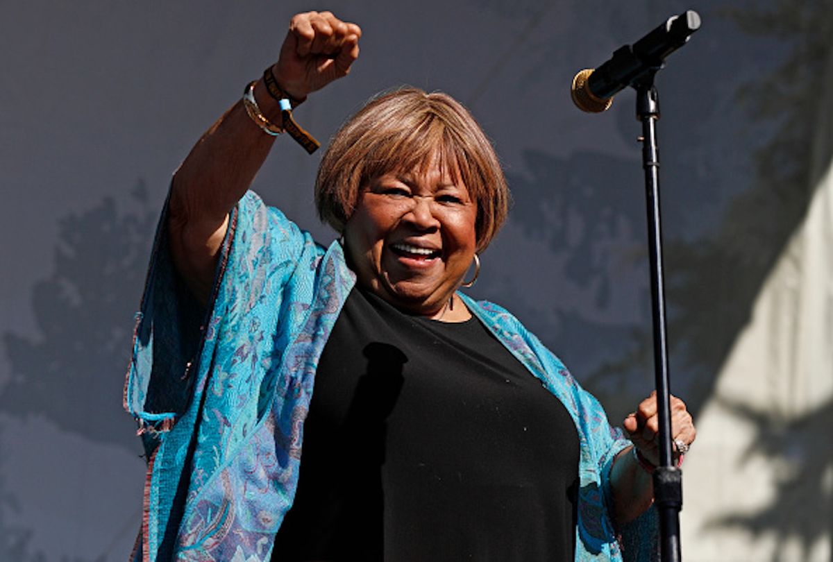 Mavis Staples performs during the Hardly Strictly Bluegrass music festival at Golden Gate Park in San Francisco on Saturday, Oct. 5, 2024 (Santiago Mejia/San Francisco Chronicle via Getty Images)