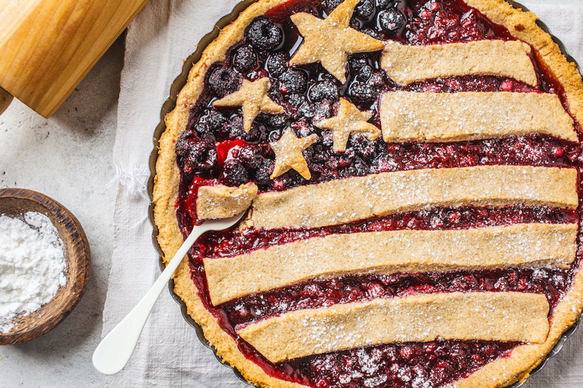 American flag-themed pie  (vaaseenaa / Getty Images )