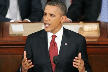 U.S. President Barack Obama delivers his State of the Union address to a joint session of Congress on Capitol Hill in Washington January 24, 2012.