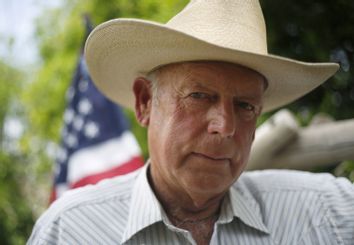 Rancher Cliven Bundy poses at his home in Bunkerville, Nevada