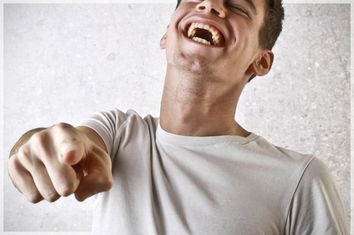 Man Pointing Laughing