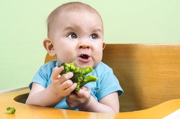 Baby with Broccoli