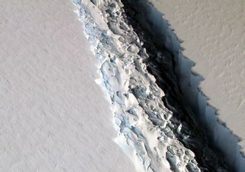 Antarctica Ice Shelf Crack