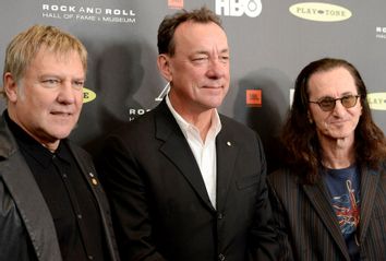 Alex Lifeson, Neil Peart and Geddy Lee of Rush
