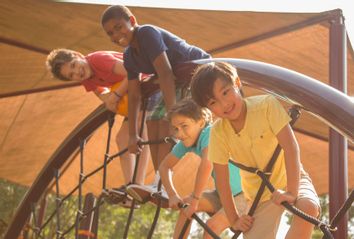 Boys Playing at a Playground