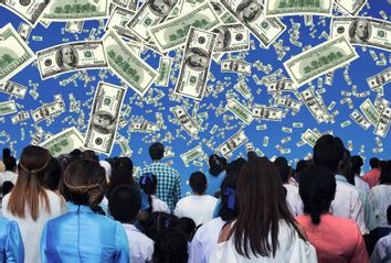 Cash raining down on the masses