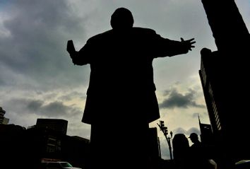 A 7-foot tall statue of evangelist Billy Graham