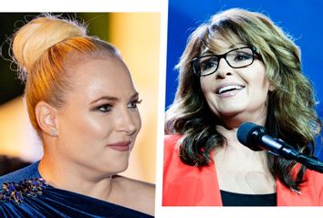 Political pundit Meghan McCain (left) and ex-Alaska Gov. Sarah Palin