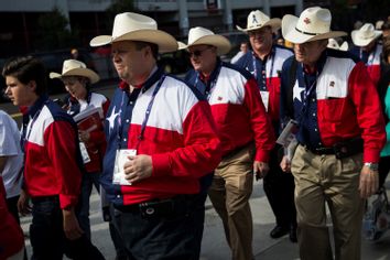 Members of the Texas delegation at the 2016 Republican National Convention in Cleveland, Ohio.