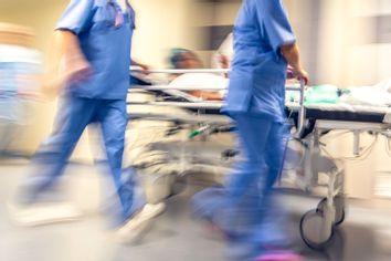 Blurred emergency in hospital