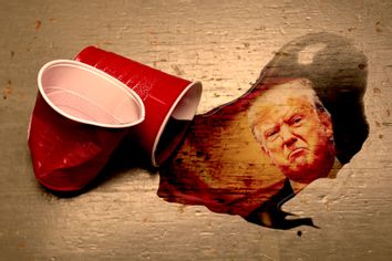 Spilled Drink of Donald Trump
