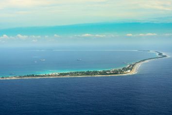 Aerial view of Tuvalu, South Pacific