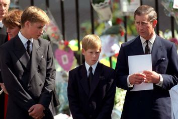 The Prince of Wales with Prince William and Prince Harry