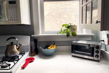 Maggie Hennessy's white countertops