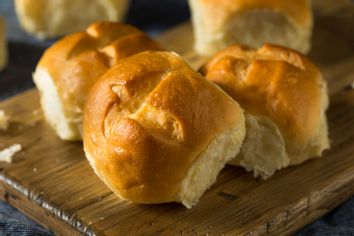 Close up of Sweet Homemade Dinner Rolls