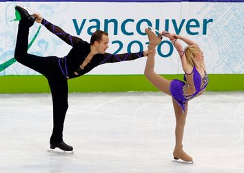 Denny and Barrett of the U.S. perform during the pairs free skating figure skating event at the Vancouver 2010 Winter Olympics