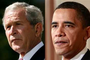 U.S. President Bush speaks about the economy at the White House in Washington