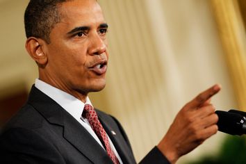 U.S. President Barack Obama speaks in the East Room in Washington