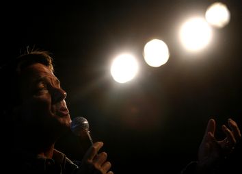 US Democratic presidential candidate and former Senator John Edwards speaks at a town hall meeting during a campaign stop in Conway