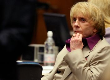 Phil Spector sits in court during opening statements in his murder trial in Los Angeles