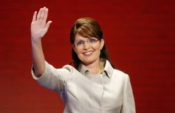 U.S. Republican vice presidential candidate Palin walks onstage at the 2008 Republican National Convention in St Paul