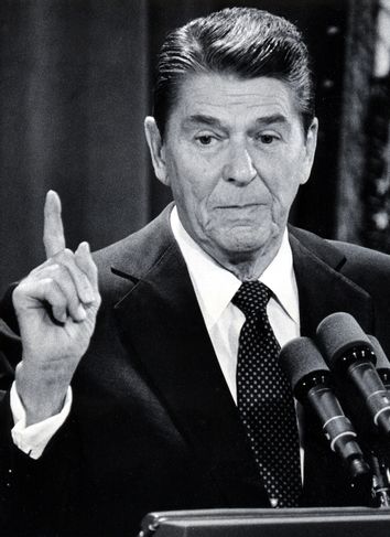 FILE PHOTO OF FORMER U.S PRESIDENT RONALD REAGAN.