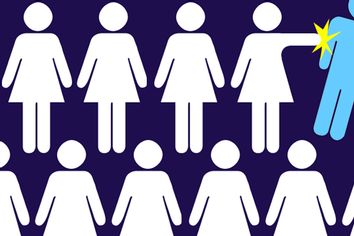 Male and female toilet button