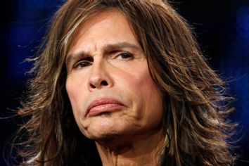 Judge Steven Tyler takes part in a panel discussion in Pasadena