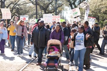 Batiste & Desiree march with Central City and Uptown Protesters