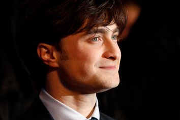 Britain's Radcliffe poses as he arrives for the world film premiere of 