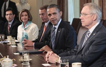 Barack Obama, John Boehner, Harry Reid, Eric Cantor