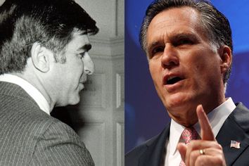 Michael Dukakis and Mitt Romney