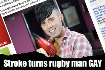 Stroke turns rugby man gay