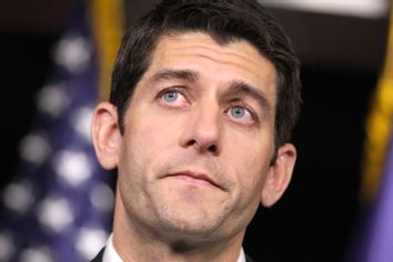 House Budget Committee Chairman Paul Ryan, R-Wis., touts his 2012 federal budget during a news conference on Capitol Hill in Washington, April 5, 2011.