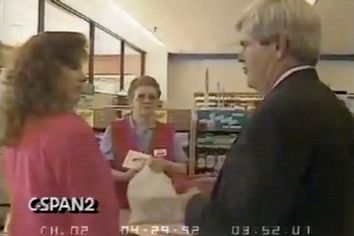 Video of Gingrich awkwardly meeting voters