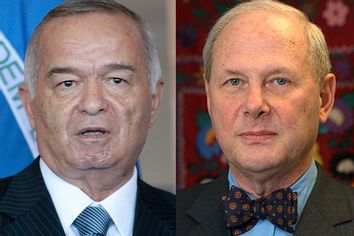 Uzbek president Islam Karimov and his admirer professor Frederick Starr