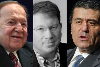 Sheldon Adelson, Jeffrey Goldberg, Haim Saban