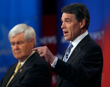 Newt Gingrich, Rick Perry