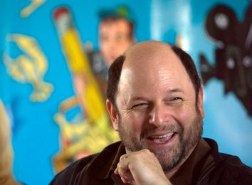 U.S. actor Jason Alexander attends a news conference in Jerusalem