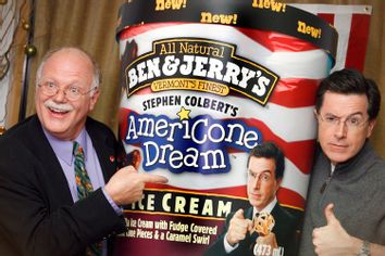 Ben Cohen, Stephen Colbert, Jerry Greenfield