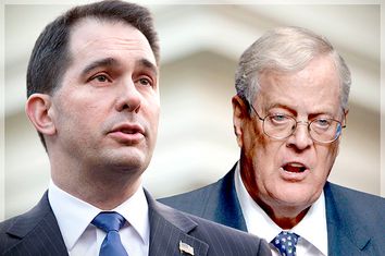 Scott Walker, David Koch