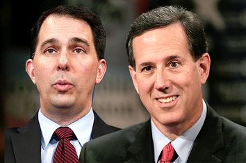 Scott Walker, Rick Santorum
