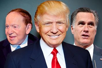 Sheldon Adelson, Donald Trump, Mitt Romney