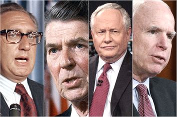 Henry Kissinger, Ronald Reagan, William Kristol, John McCain